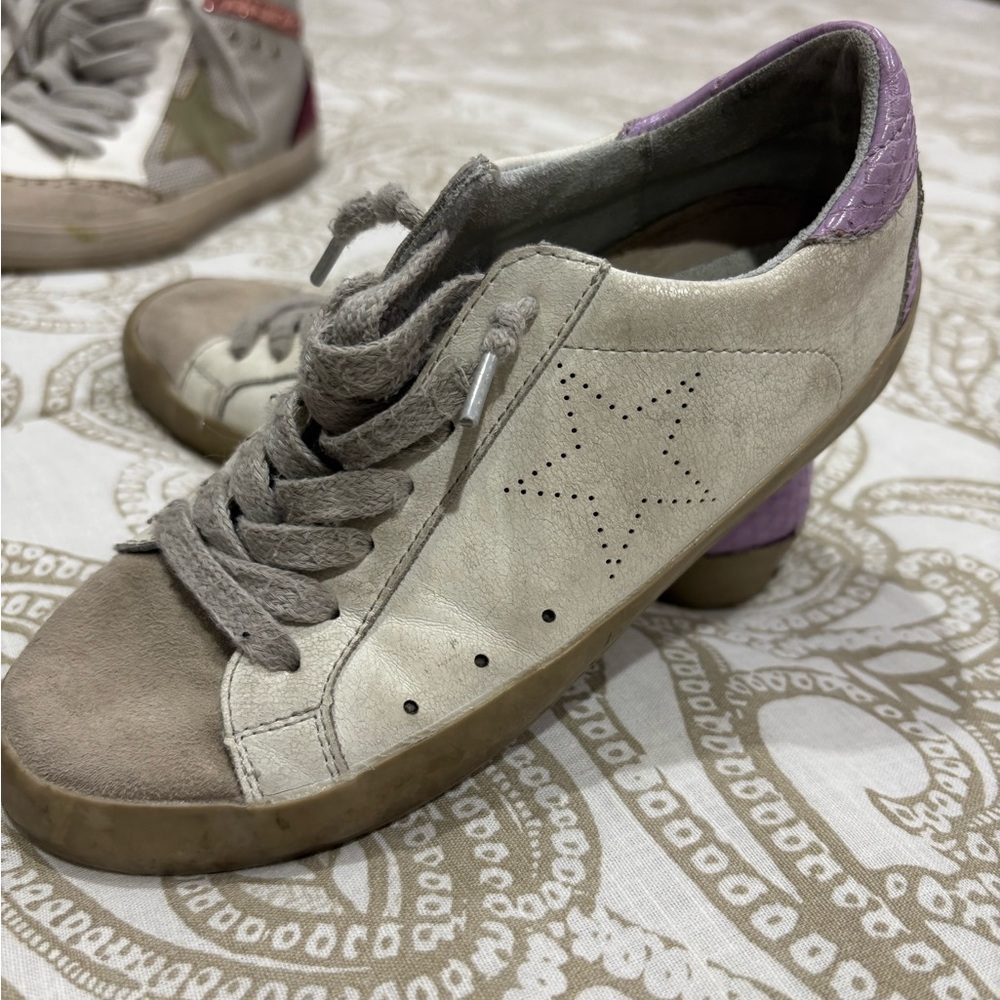 ShuShop Kids Sneakers in Cream and Purple